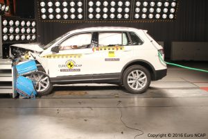 VW Tiguan im Euro-NCAP-Crashtest