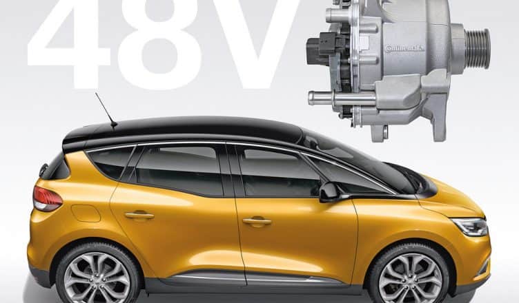 Der weltweit erste 48-Volt Hybridantrieb von Continental geht bei Renault (Renault Scénic und Grand Scénic) in den Serieneinsatz