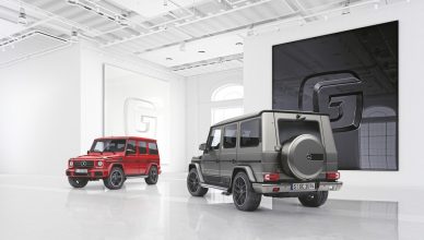 Mercedes-Benz G-Klasse Designo Manufaktur Edition (links) und Exclusive Edition